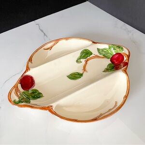Divided Relish Serving Platter - Apple by Franciscan (read description)